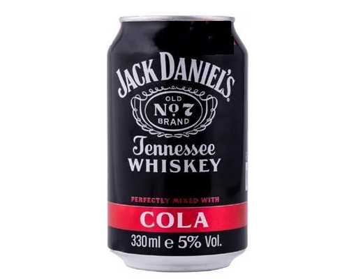 IMPORTED JACK DANIELS & COLA CAN 5% 330ML